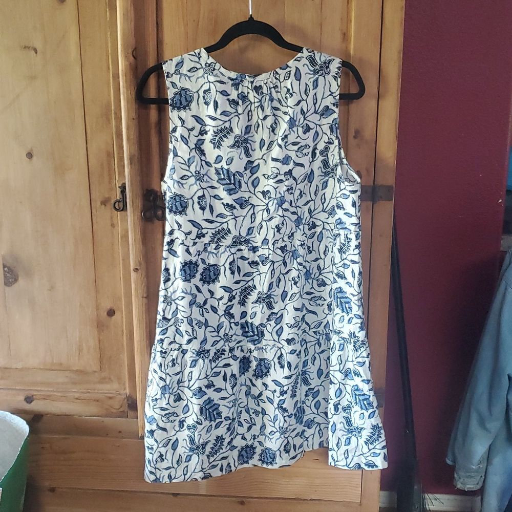 Rachel Zoe Floral Sleeveless Dress 100% Linen - Picture 4 of 10